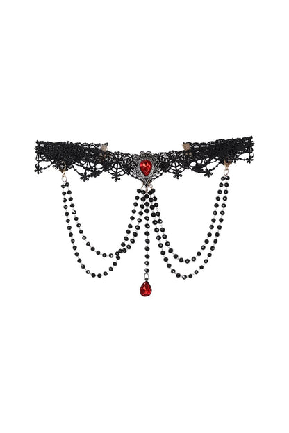 [Pre-order] Red and Black Dark Gothic Lolita Series Choker