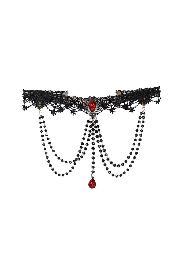 [Pre-order] Red and Black Dark Gothic Lolita Series Choker