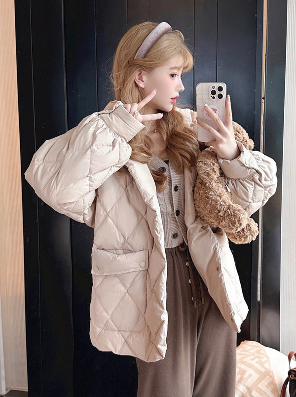 スモールヨーロピアンダイヤモンド キルティングコート