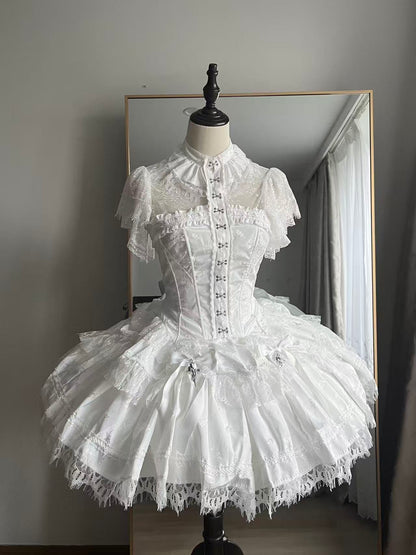 Silver Moon Thorn Halter Gothic Lolita Set