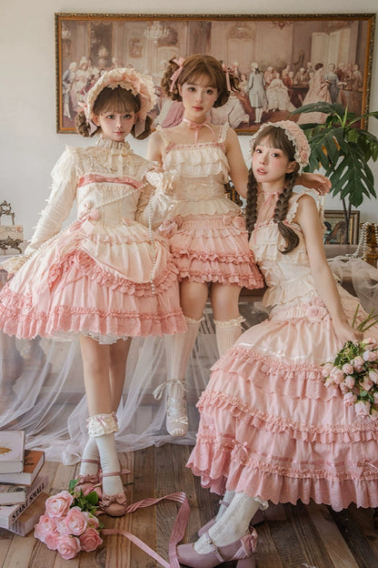 [Reservation Product] Frilled Gradient Princess Lolita Dress Set