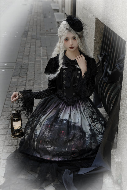 [Deadline for reservation: February 23rd] Horror House Spider Web Gothic Cape Dress