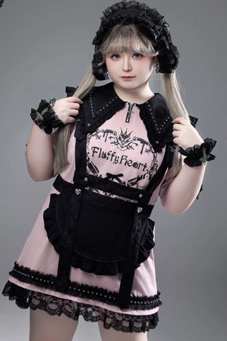 Witch Apprentice Subculture T-shirt Dress + Suspender Apron