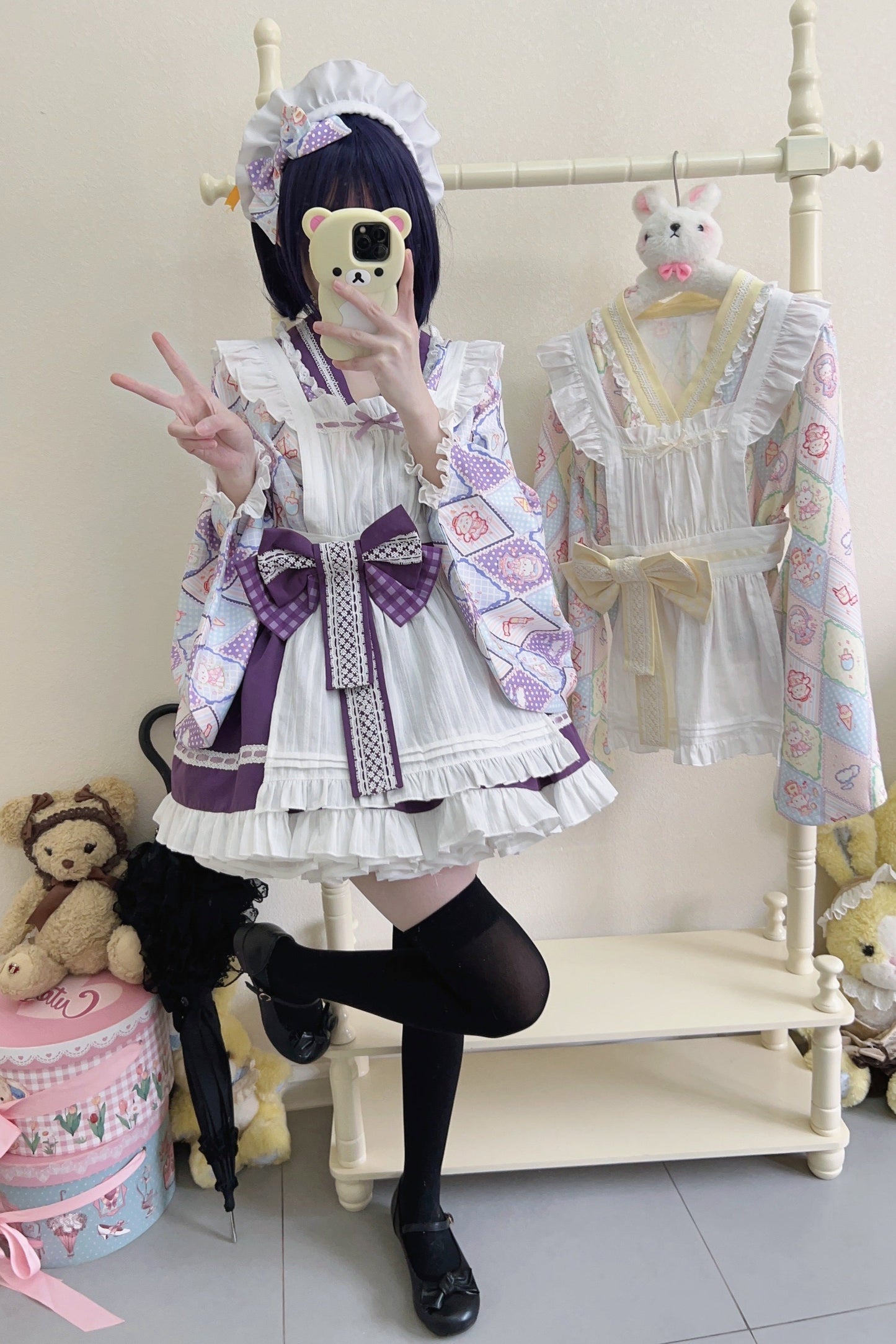 Retro Maid Cafe Japanese Lolita Set