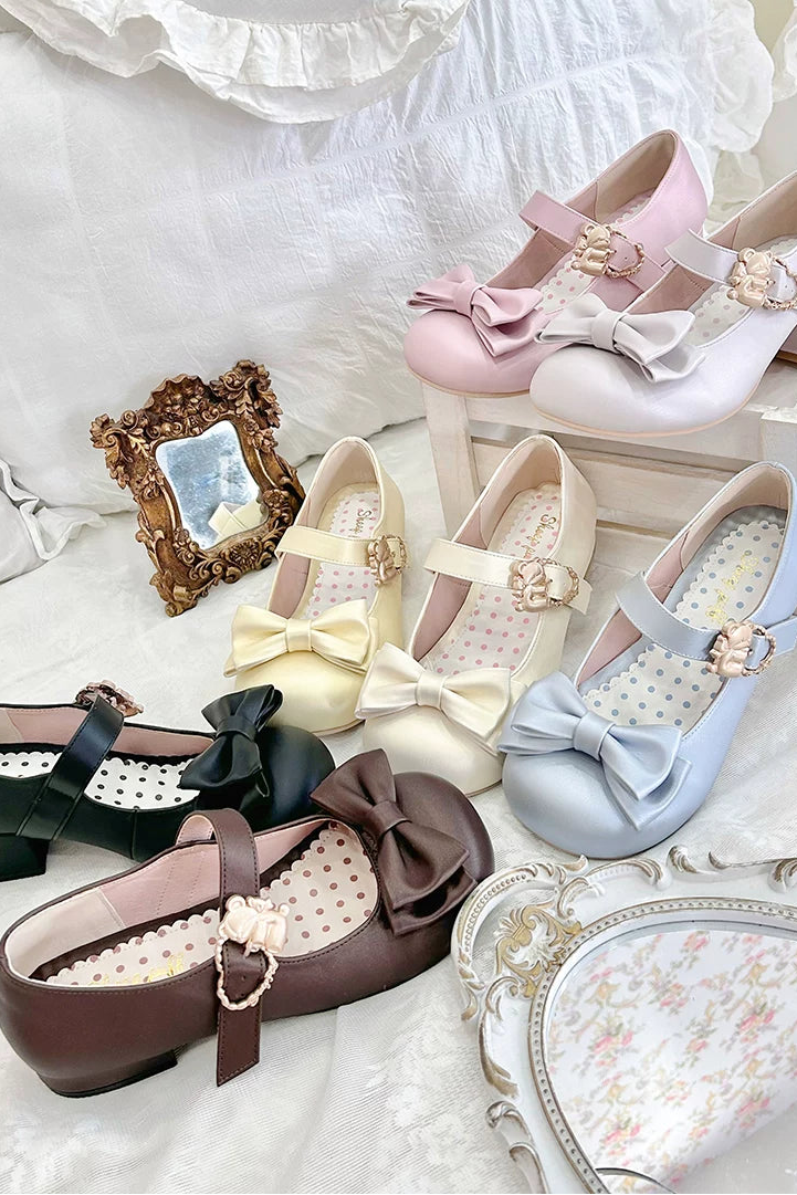 Satin Sheep Puff Shoes