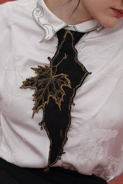 Retro china maple leaf tie