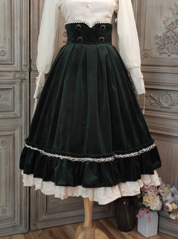 Rose Humanoid Lolita Bell Bet Elegant High Waist Fish Bouzkart [Reservation Product]