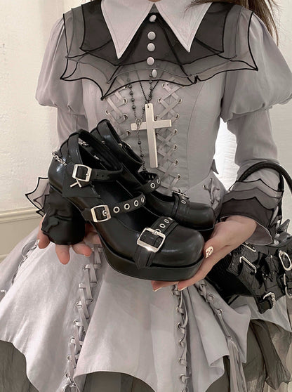 Subculture Gothic Skull Heel