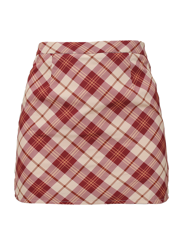 One Point Logo Apricot Top + Tight Skirt