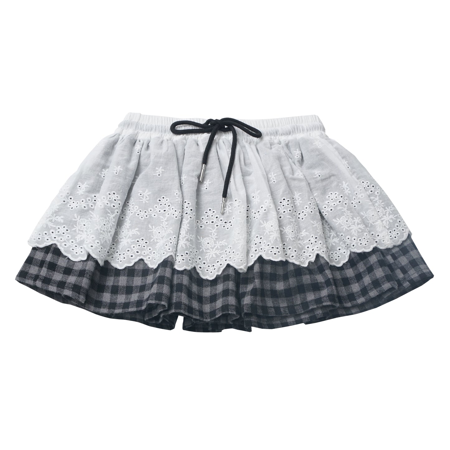 One-shoulder top + pants + hooded par jacket + skirt