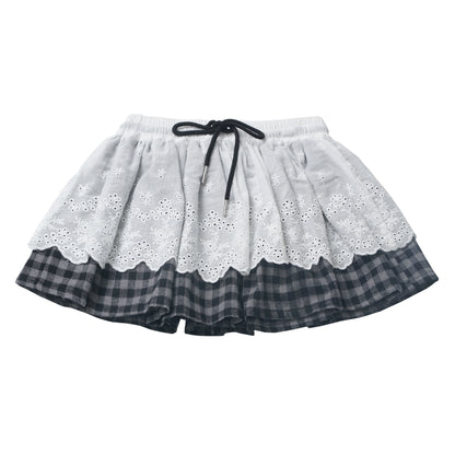 One-shoulder top + pants + hooded par jacket + skirt