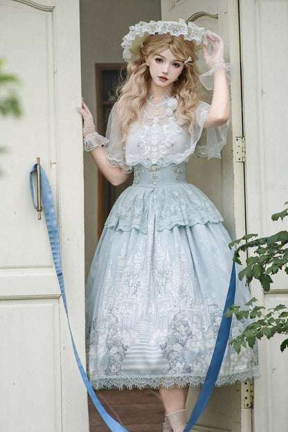 Elegant Princess Cape + Camisole + Skirt