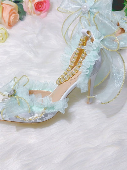 Lolita Princess Ribbon High Heel