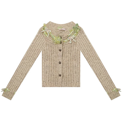 Mist Harbor Off-Shoulder Cardigan