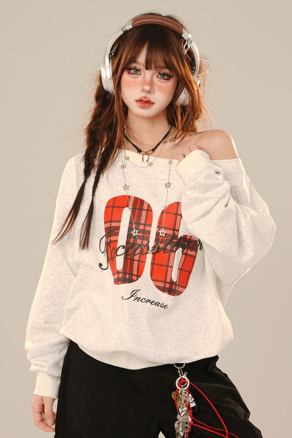 Slanted Shoulder Racing Club Sweatshirt