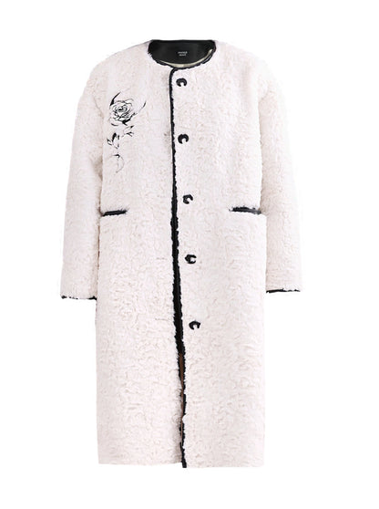 Rose Boa Long Coat