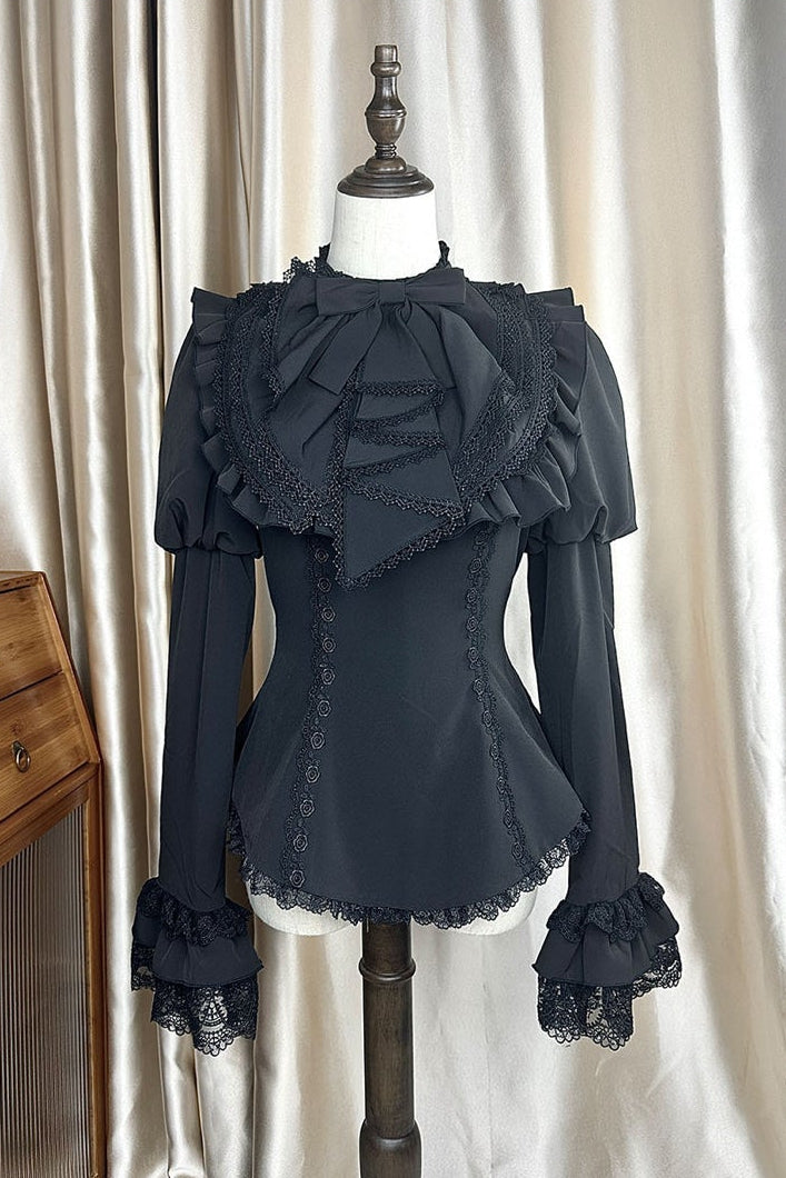 【1月3日予約締切】Return of the Witchesダークゴシックローズラッフルトップス＋プルアップコルセットスカート