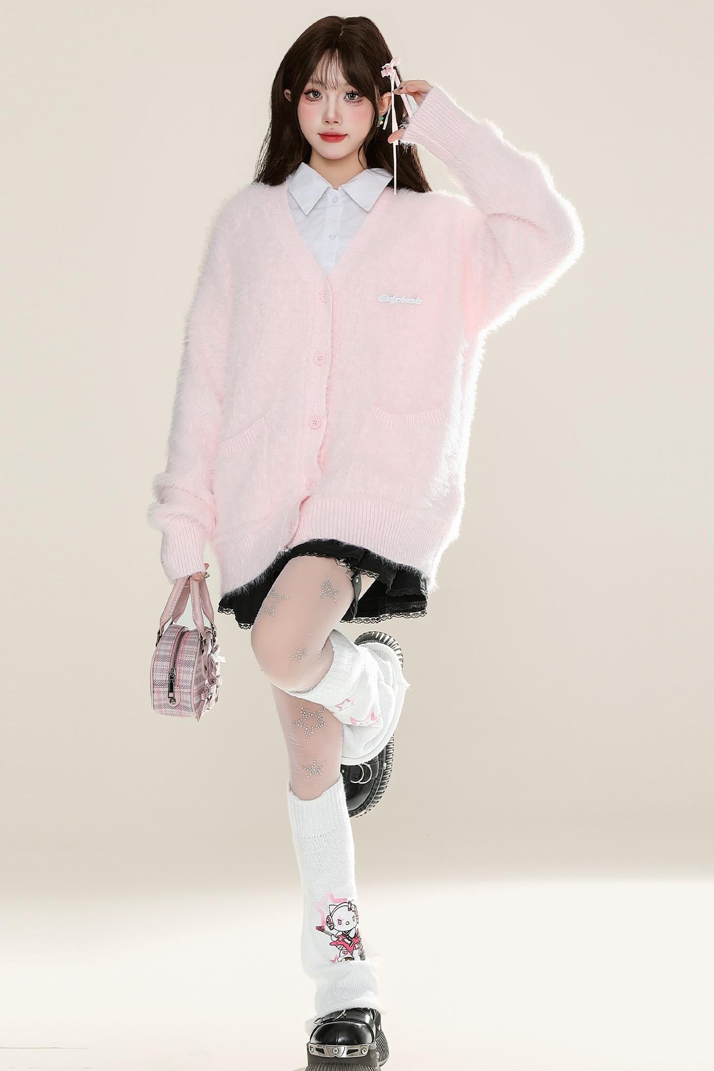 Soft Mohair Knit Cardigan