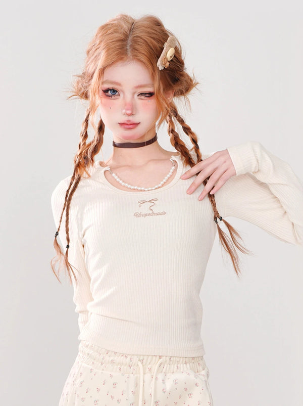 スイートパールピーチアンドアプリコットロンT