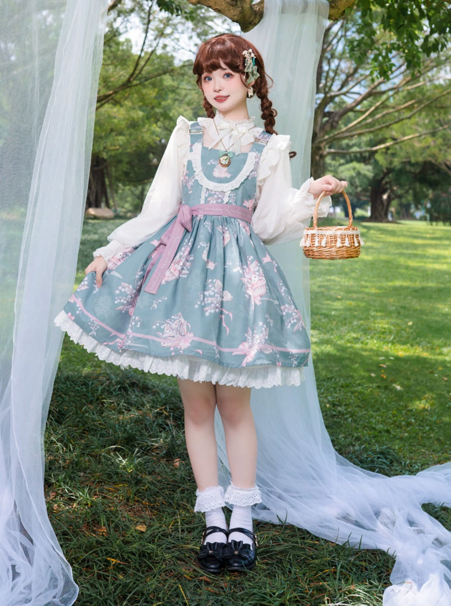 Retro Girly Flower Lolita Dress