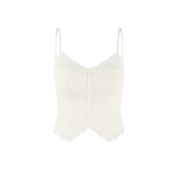 Lace Hooded Jacket + Top + Skirt