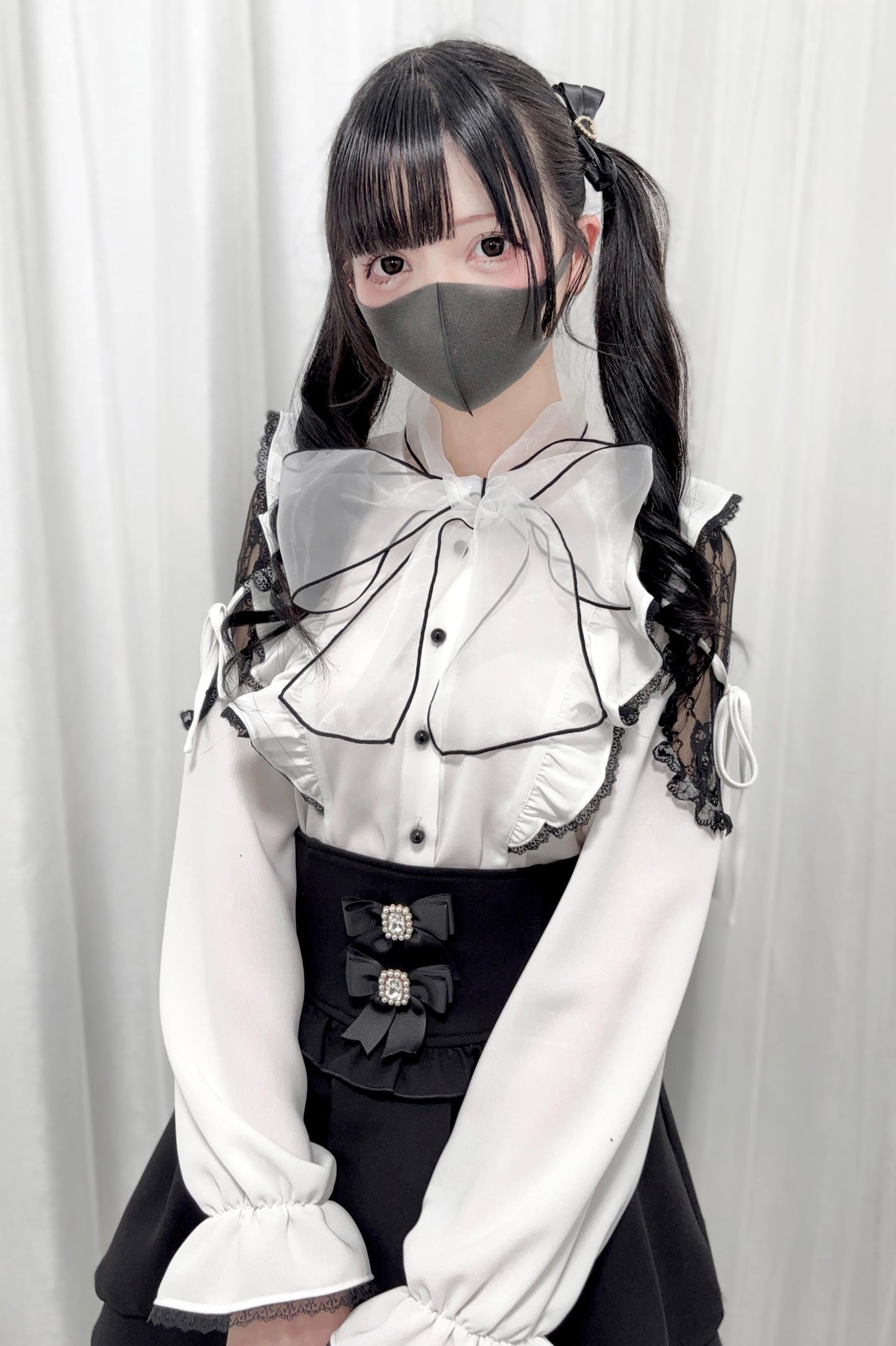 Chemisier Dark Kawaii à grand nœud