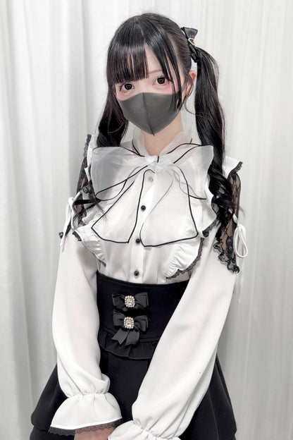 Chemisier Dark Kawaii à grand nœud