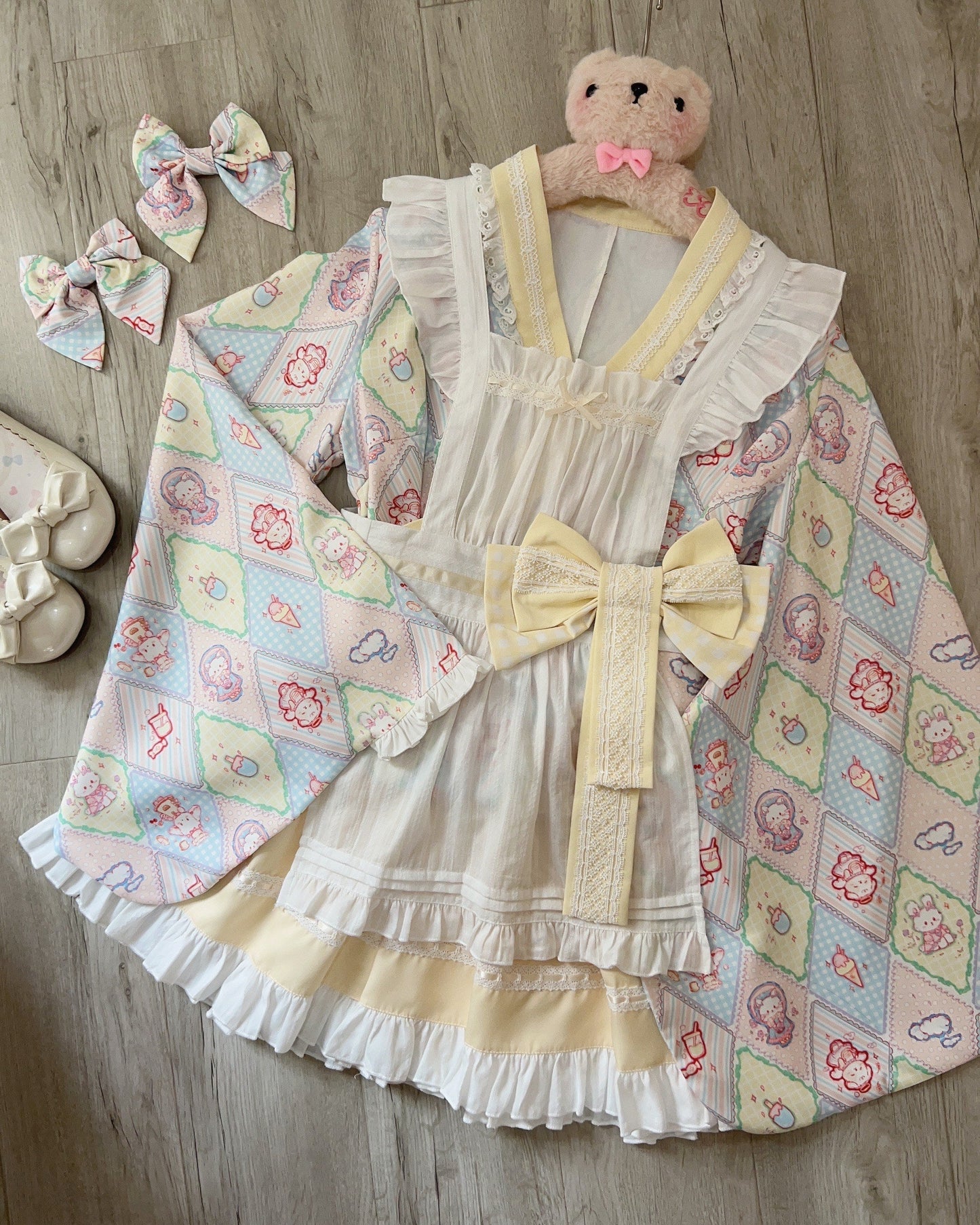 Retro Maid Cafe Japanese Lolita Set