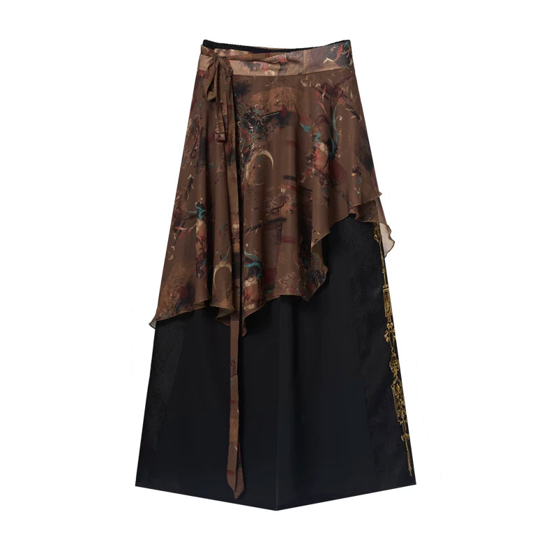 Lagenlook-Set mit weiter Hose im China-Stil