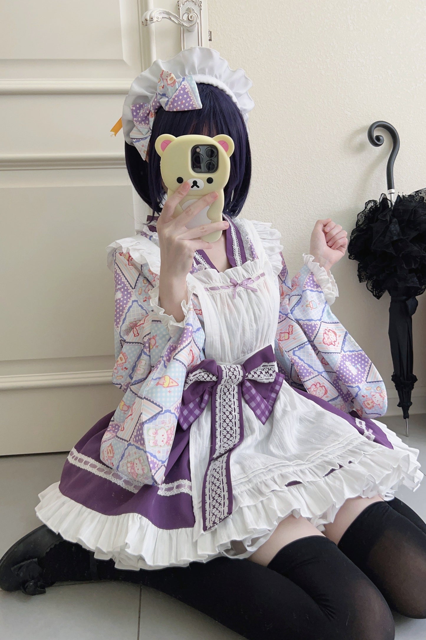 Retro Maid Cafe Japanese Lolita Set