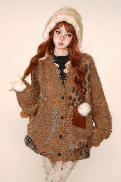 Leopard Printrose Patchwork Workwater Water Jacket