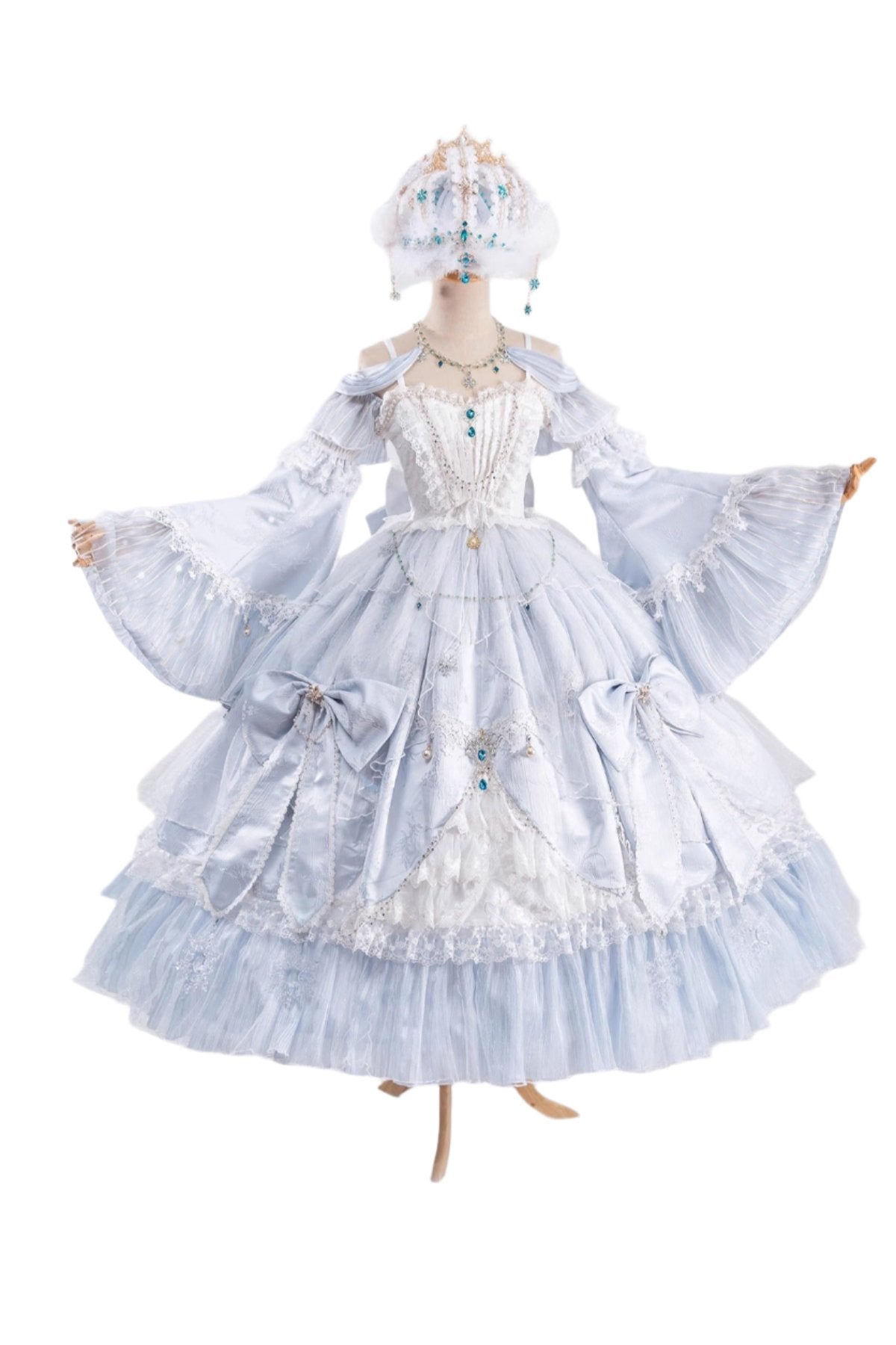 [Reservation deadline on October 8] Ice And Snow Queen Elegant Dress + Crown Head Dress