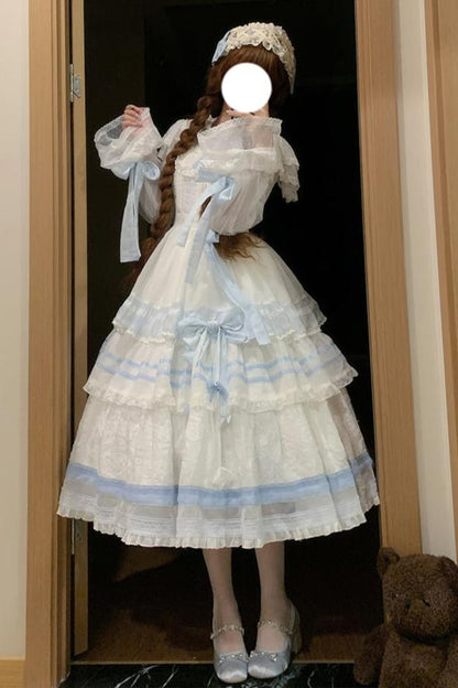 [November 8 reservation deadline] Rabbit Ear Hoodie Cape + Sheer Sleeve Elegant Ribbon Dress + Apron