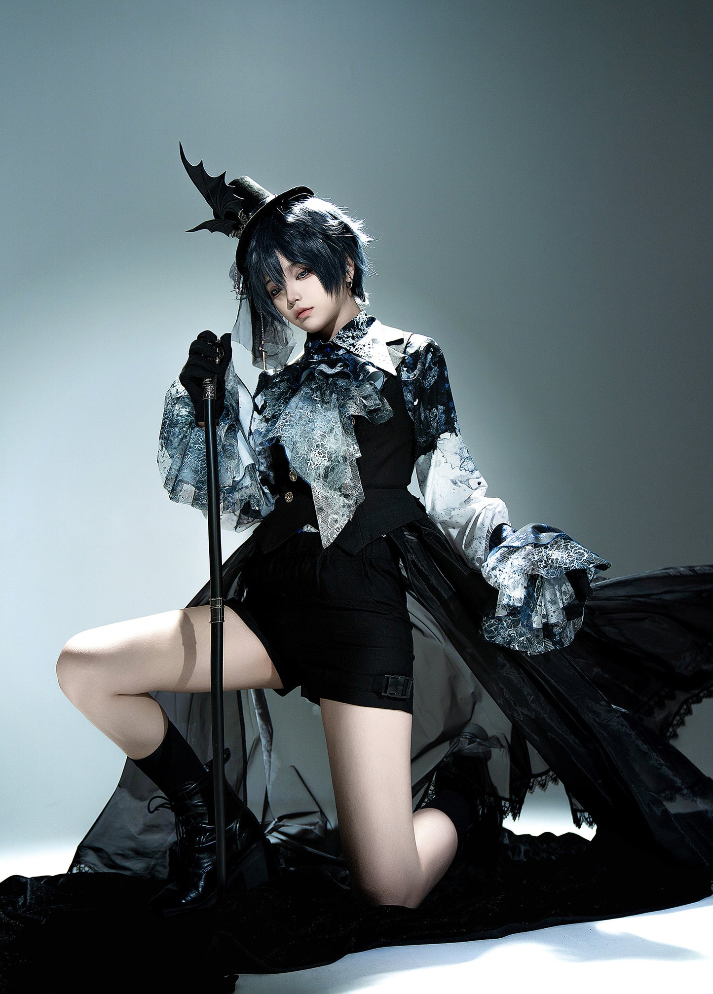 【12月10日予約締切】Bloodstainedプリントポイントテッドカラーシャツ