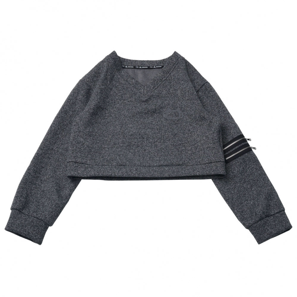 グレーウィンタープレッピーカレッジロングトップス+ショートトップス+スカート+パンツ+シャツ