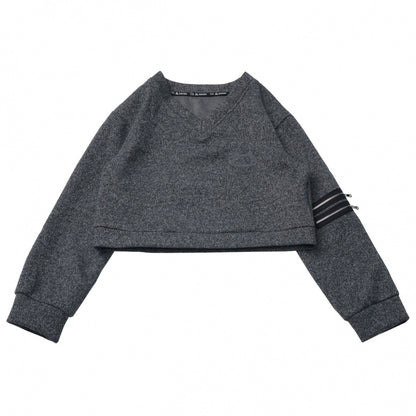 グレーウィンタープレッピーカレッジロングトップス+ショートトップス+スカート+パンツ+シャツ