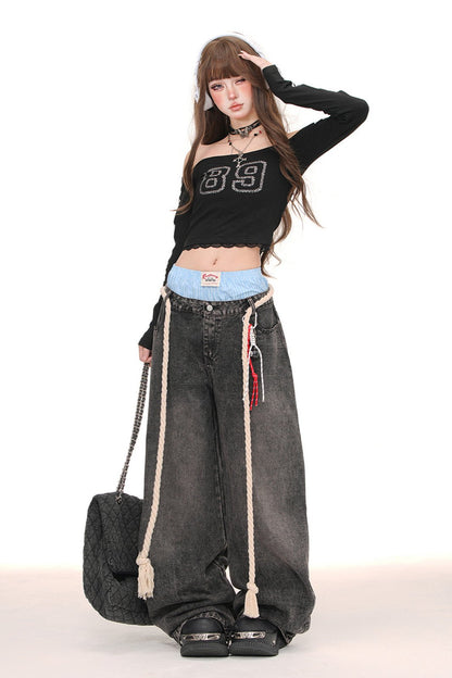 Long Leg Wide Leg Pipe Pants