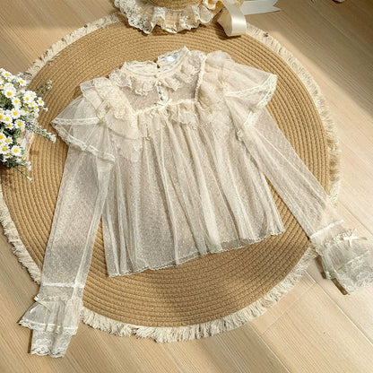 Weißes Korsett-Prinzessin-Lolita-Kleid + Outerwear + Accessoires