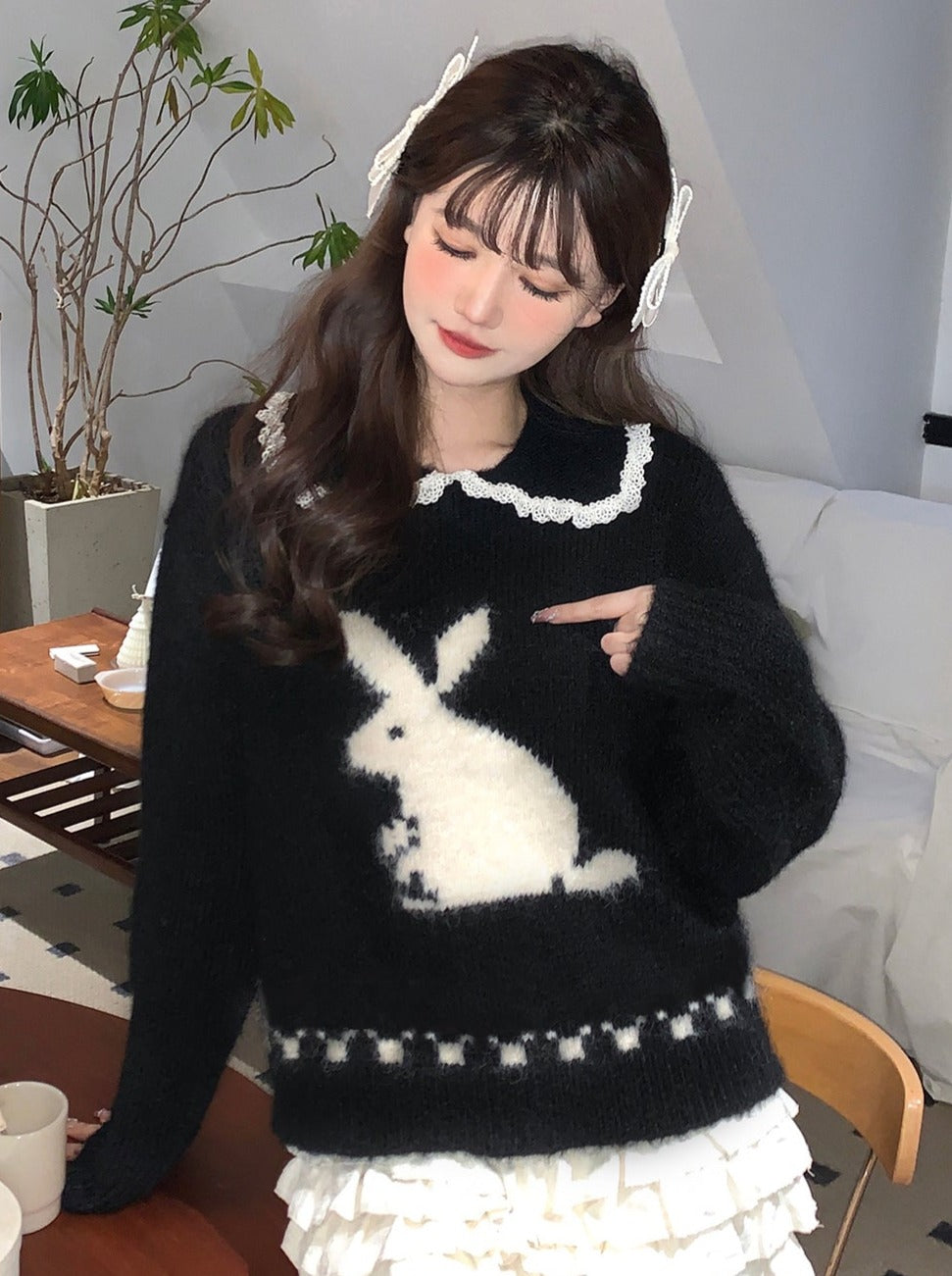 Rabbit Fur Girly Knit