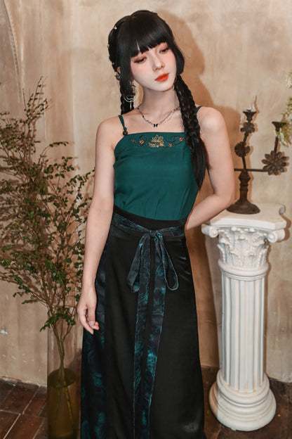 Dark Retro China Sleeveless Piece Setup