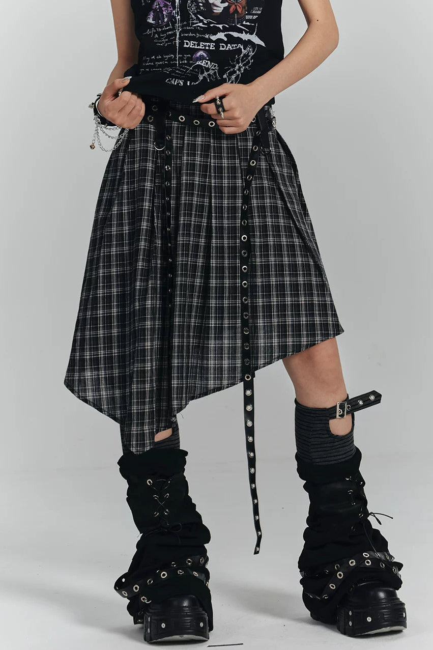ゴシックプチェックアシメスカート