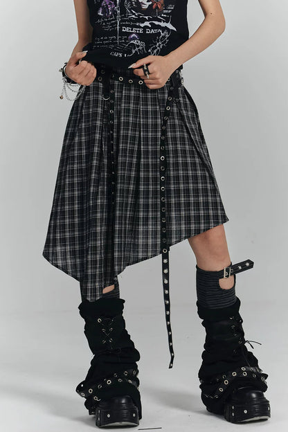 ゴシックプチェックアシメスカート