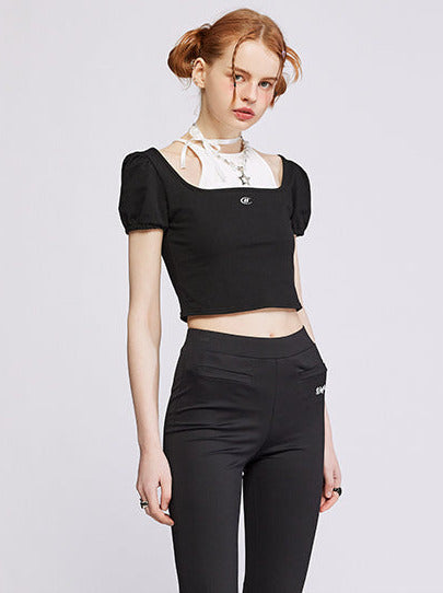 PUFF SLEEVE LAYERED TOP www.krzysztofbialy.com