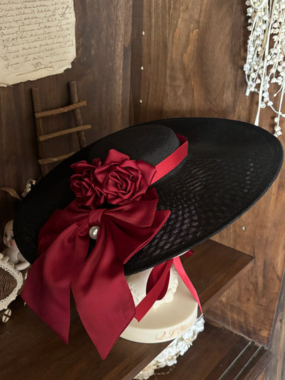 [Précommande jusqu'au 28 avril] Chapeau + accessoires de la série Princesse Rose Gothique Élégante