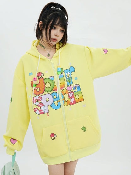 Pop Gaming Design Hooded Over Hoodie