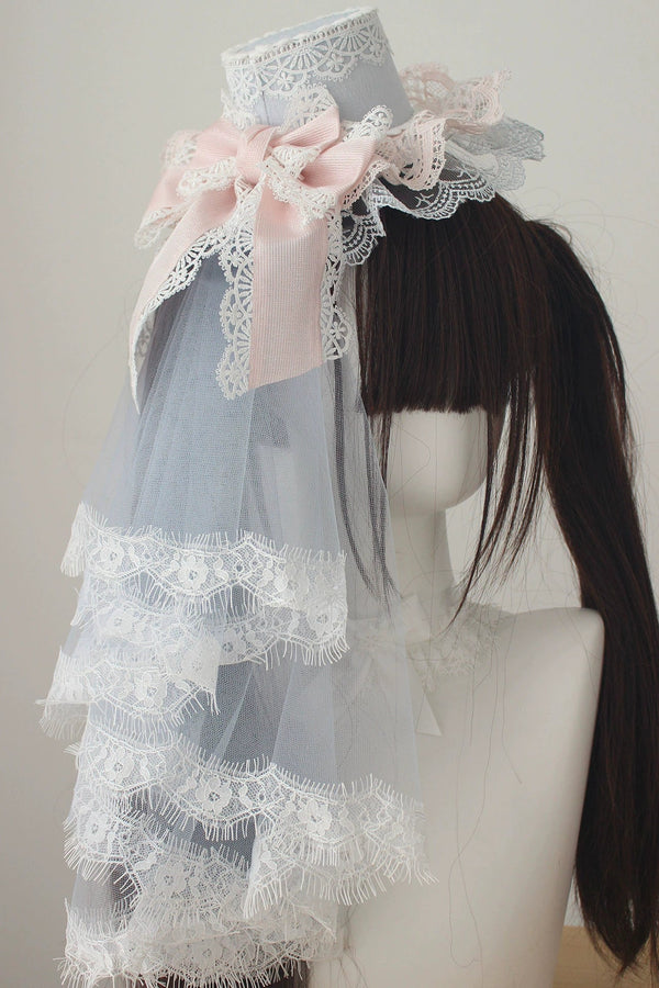レースベールロリータハットアクセサリー