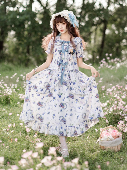 [Reservations] Berry Basket Summer Lolita Dress + Corsage + Vest