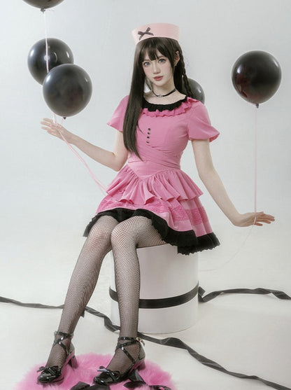 Sweet Black Pink Summer Lolita Dress