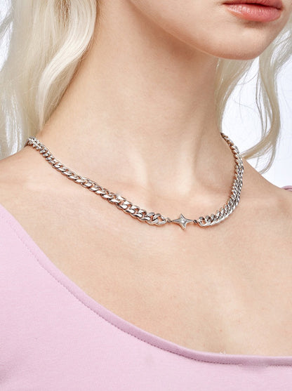 Cuba Silver Chain Necklace