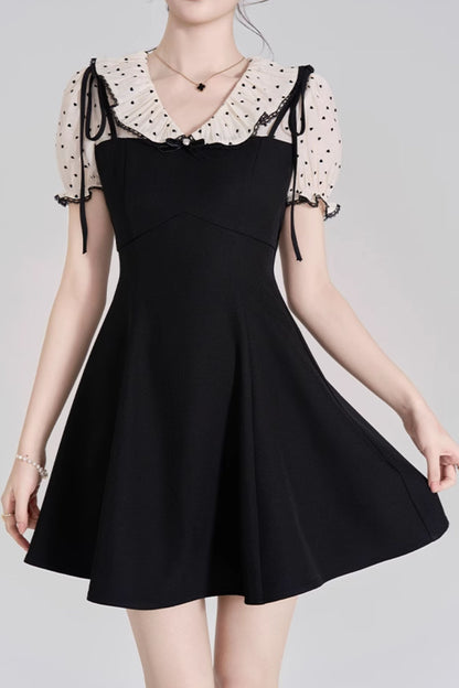 カレッジリボンフレンチワンピース